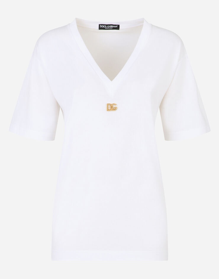 Oversized short-sleeved jersey t-shirt with DG logo - 3