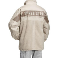 【Adidas】◆Lounge Warm Boa Jacket Off White◆JJ3575◆ Adidas Lounge Fleece Bomber Jacket With Zip Opening at