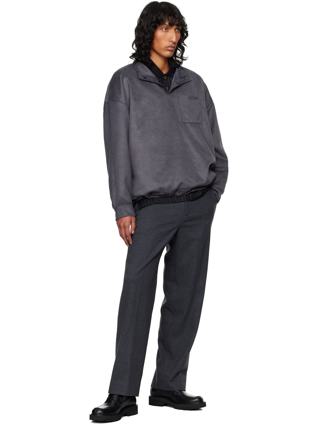 Gray Brushed Sweatshirt - 4