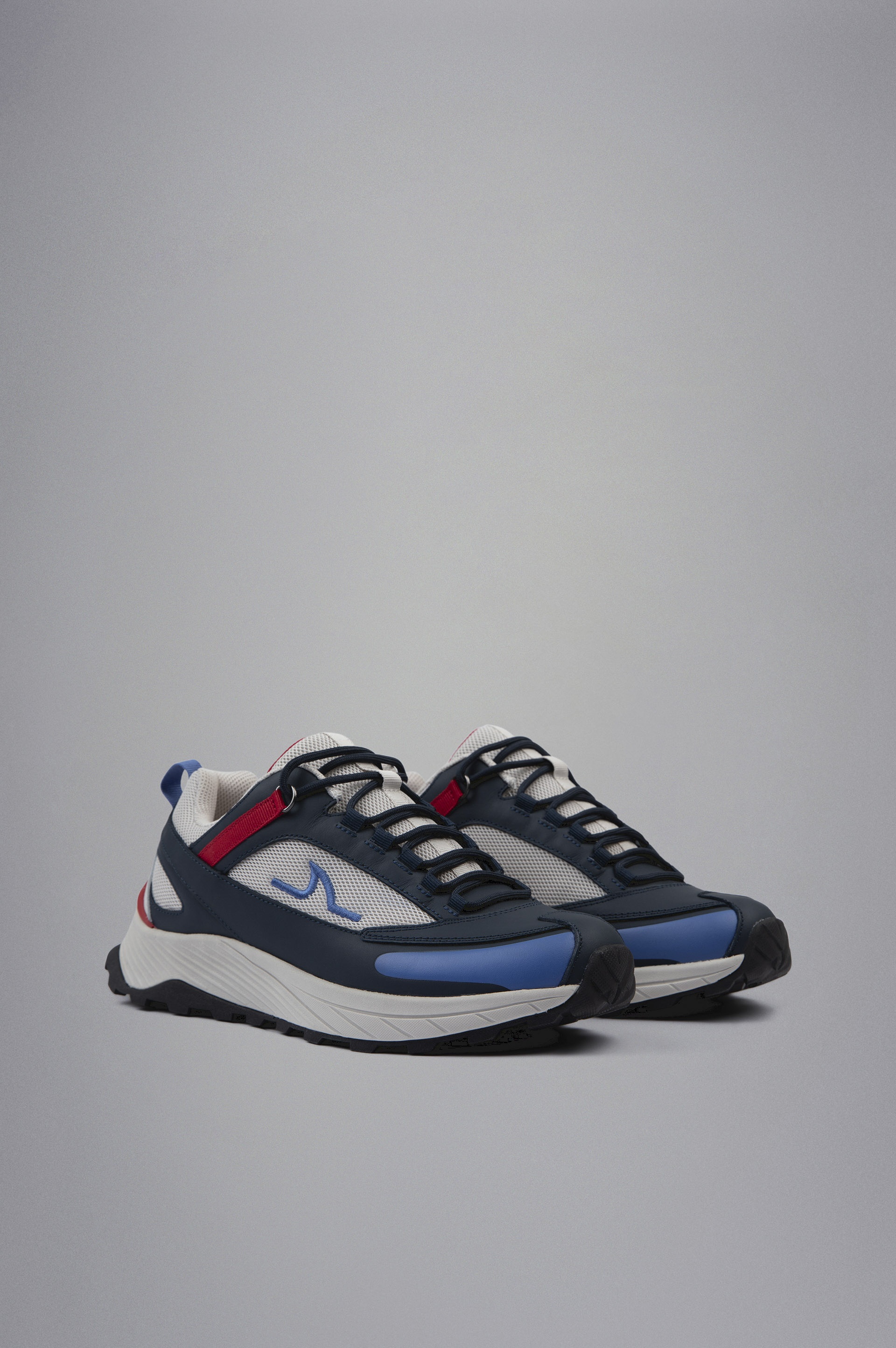 TECH FABRIC AND LEATHER HYBRID SNEAKERS - 4