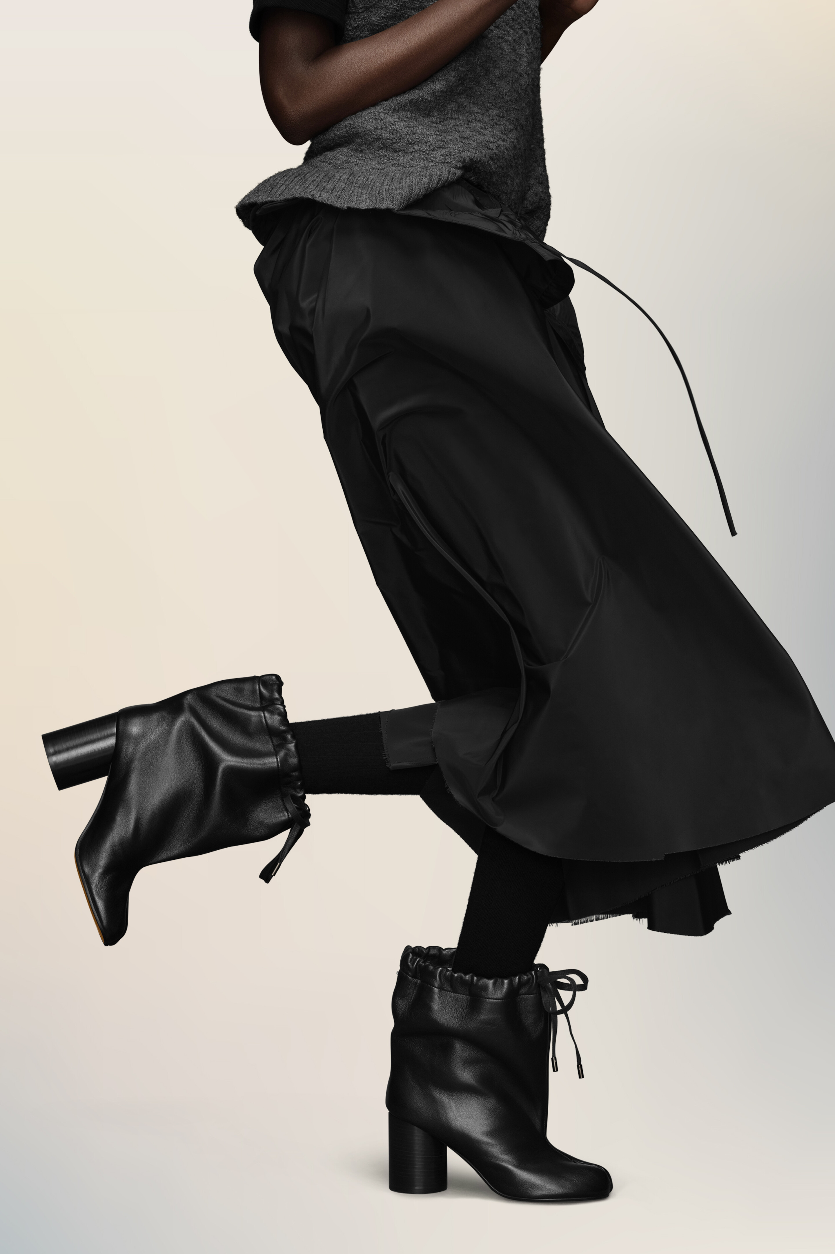 Tabi Drawstring Ankle Boots - 6