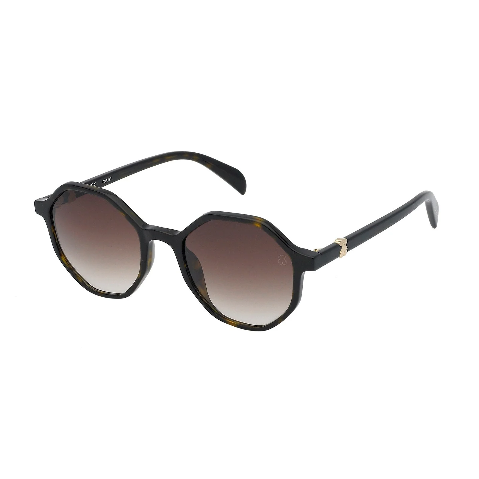 Brown Hexagon Bear Sunglasses - 1