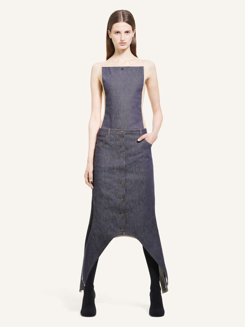 courrèges LONG REVERSED DENIM SKIRT outlook