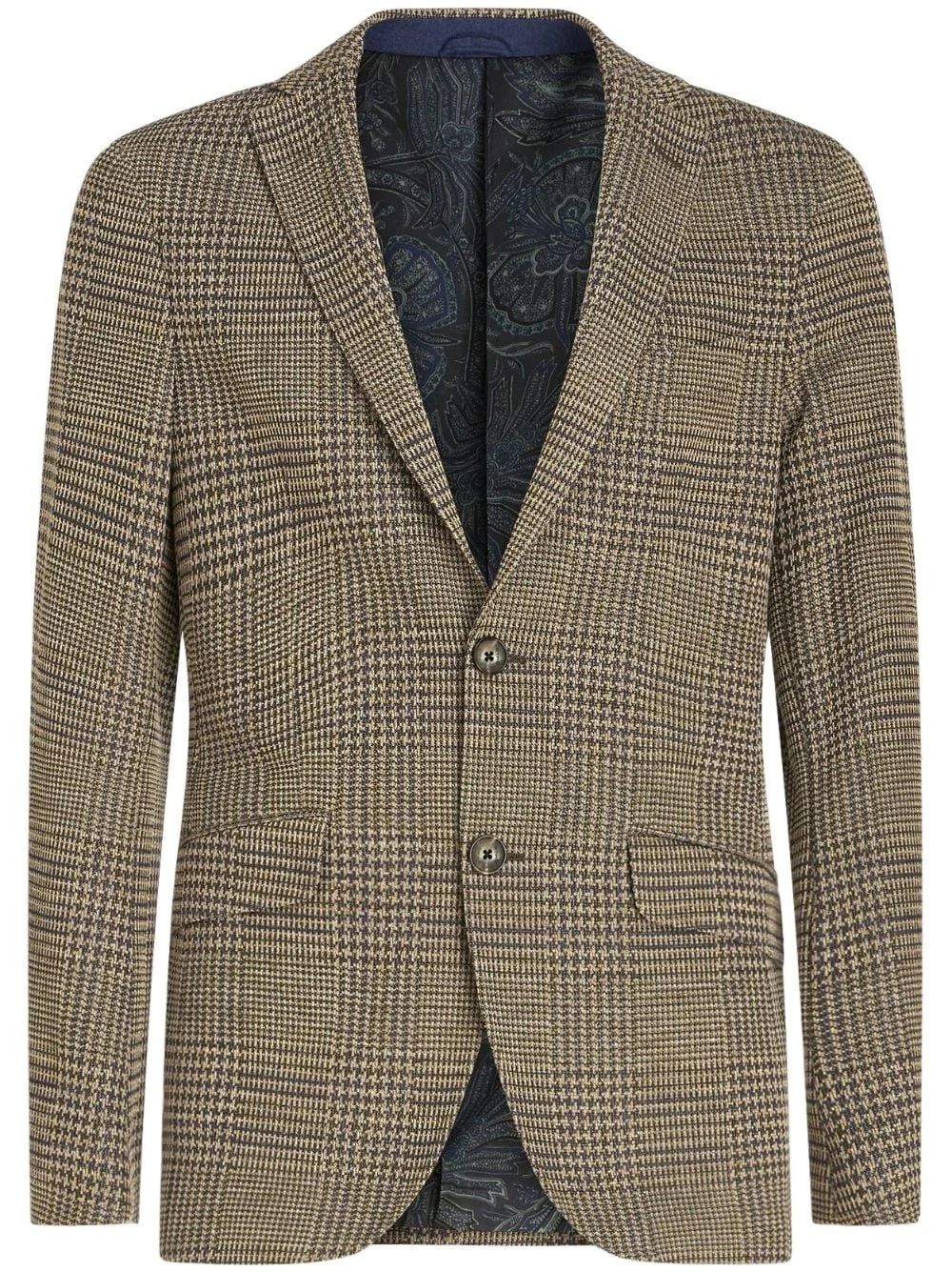 plaid-check pattern blazer - 1