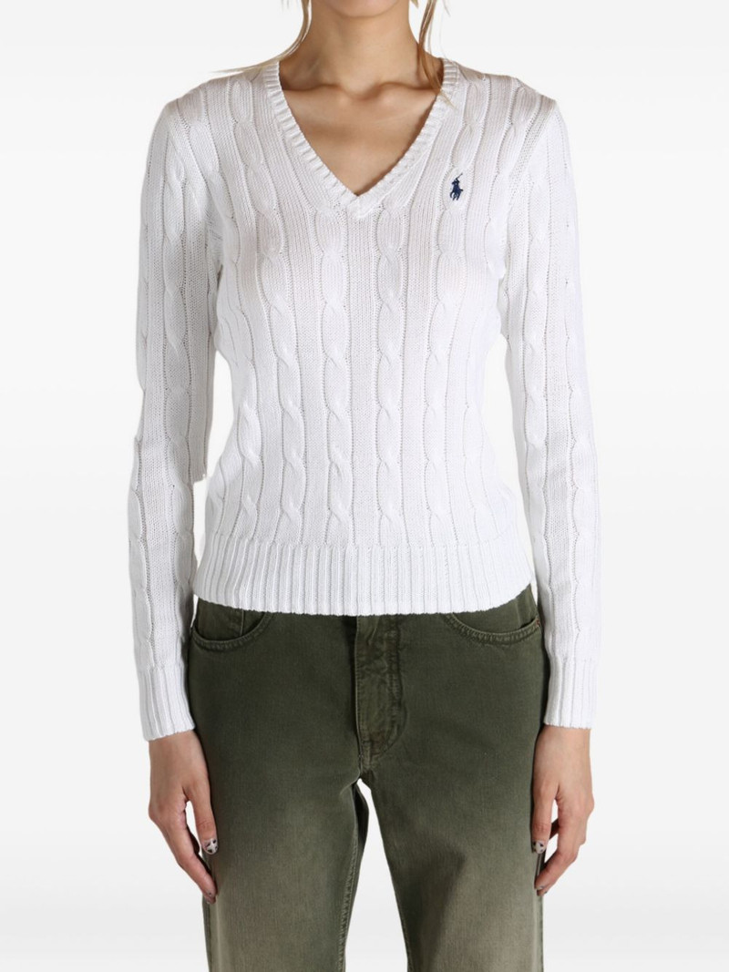 Polo Ralph Lauren cable-knit v-neck sweater outlook