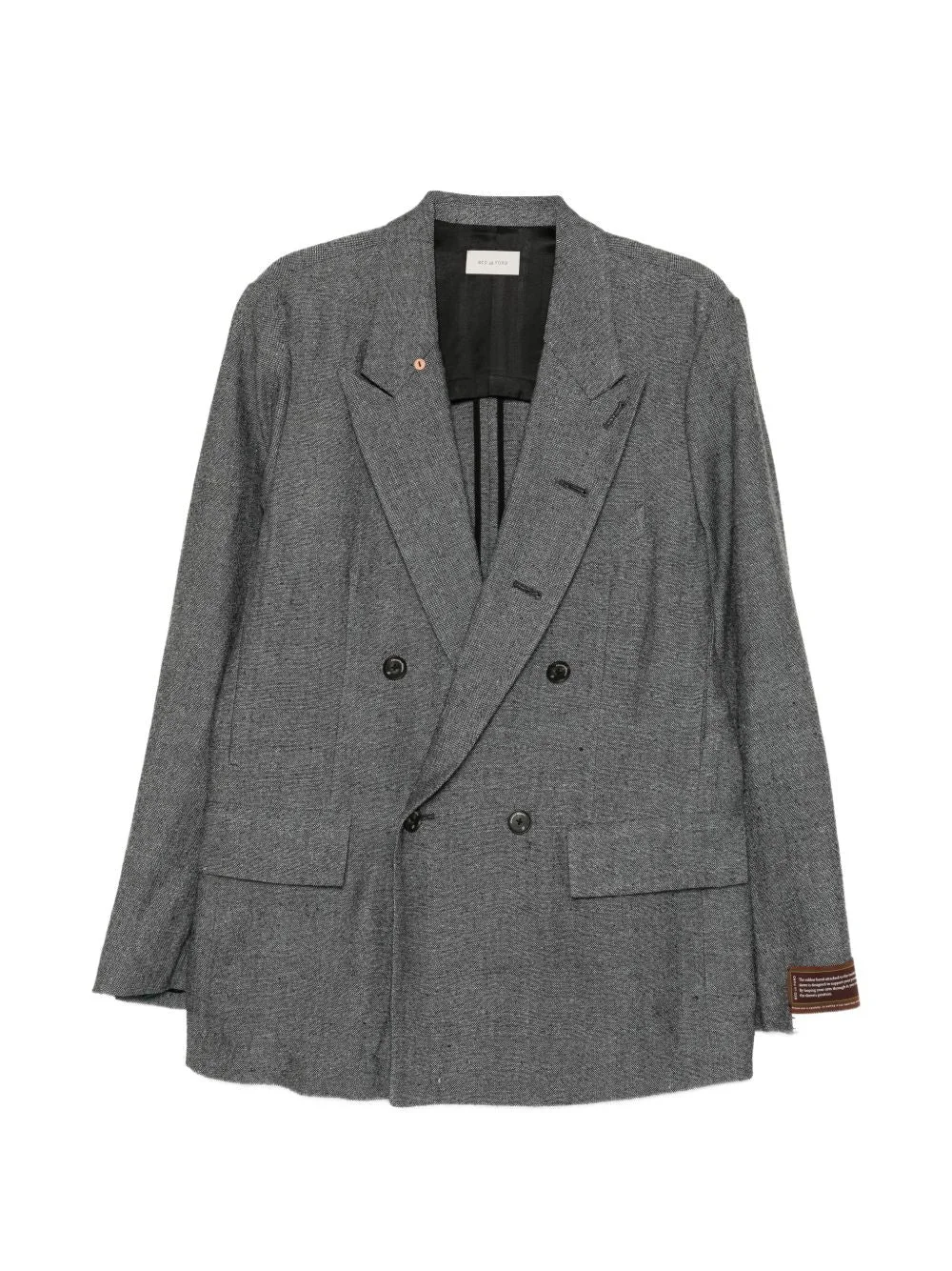 DOUBLE-BREASTED SILK JACKET - 1