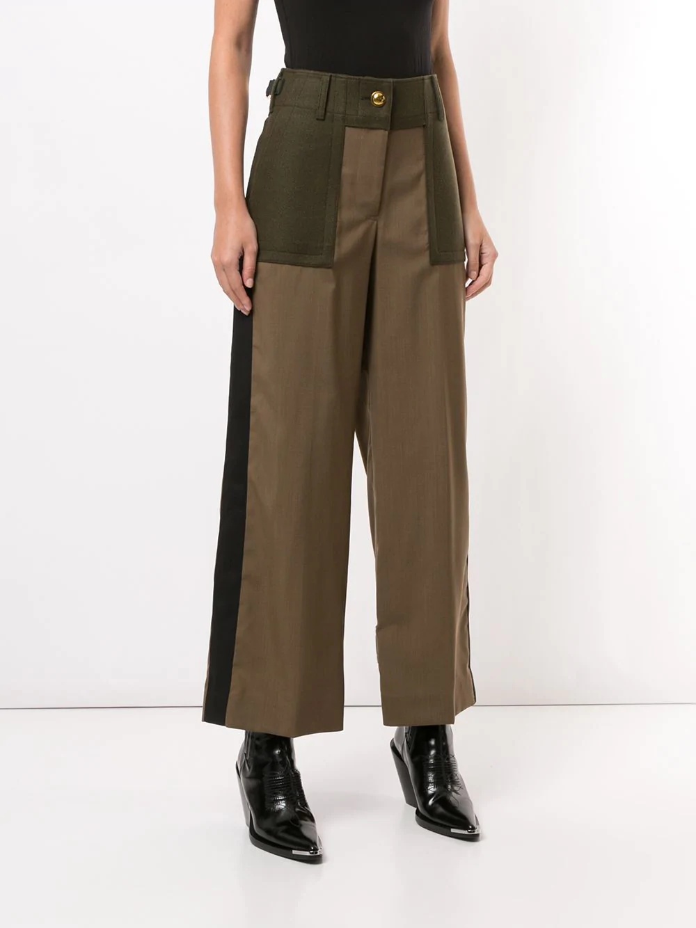 high-waisted wide leg trousers - 3