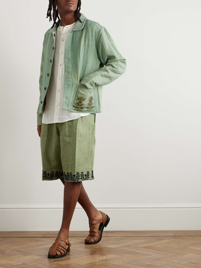 KARTIK RESEARCH Embroidered Kantha Cotton-Gauze Chore Jacket outlook