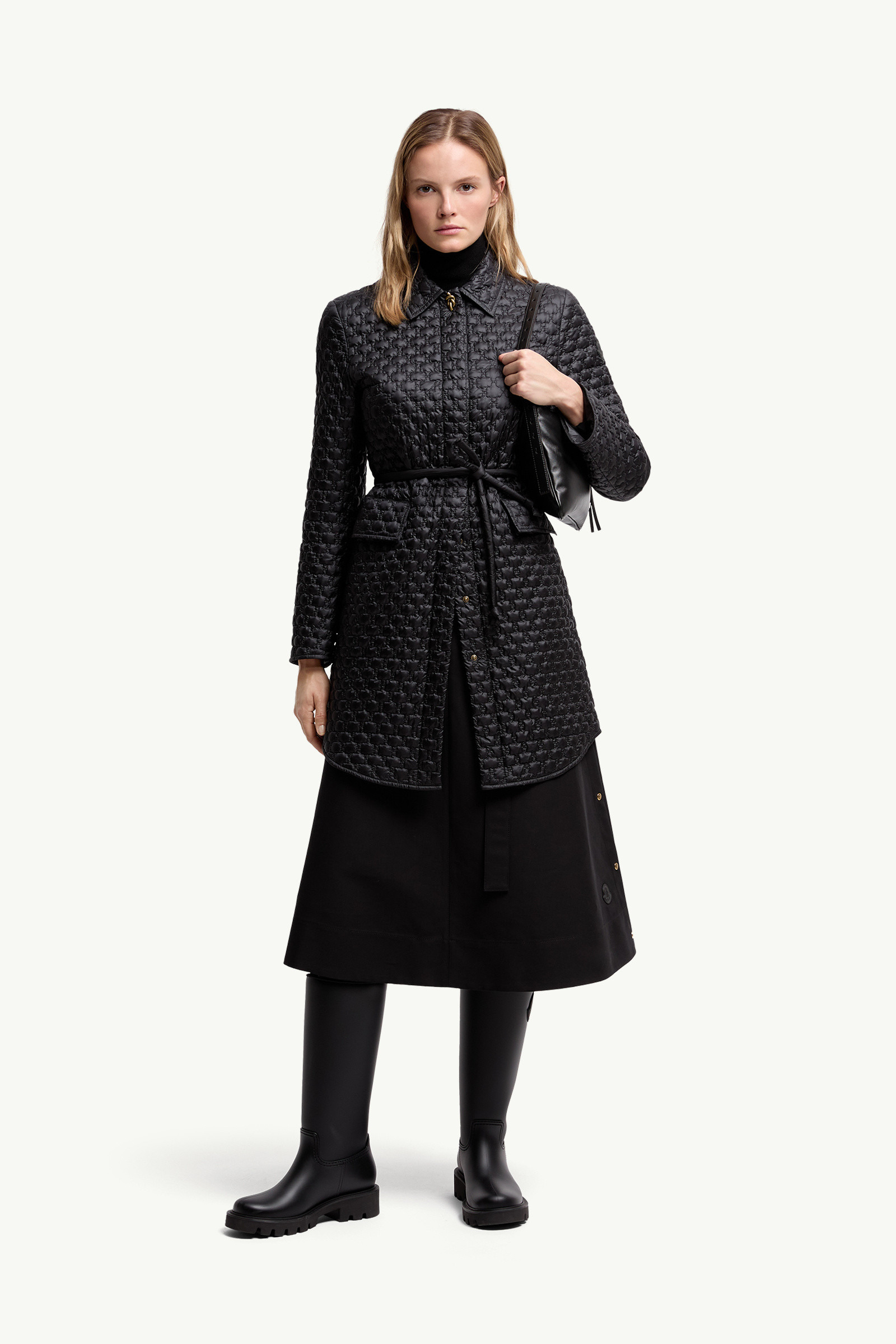 Raissac Geometric-Quilted Long Down Jacket - 2