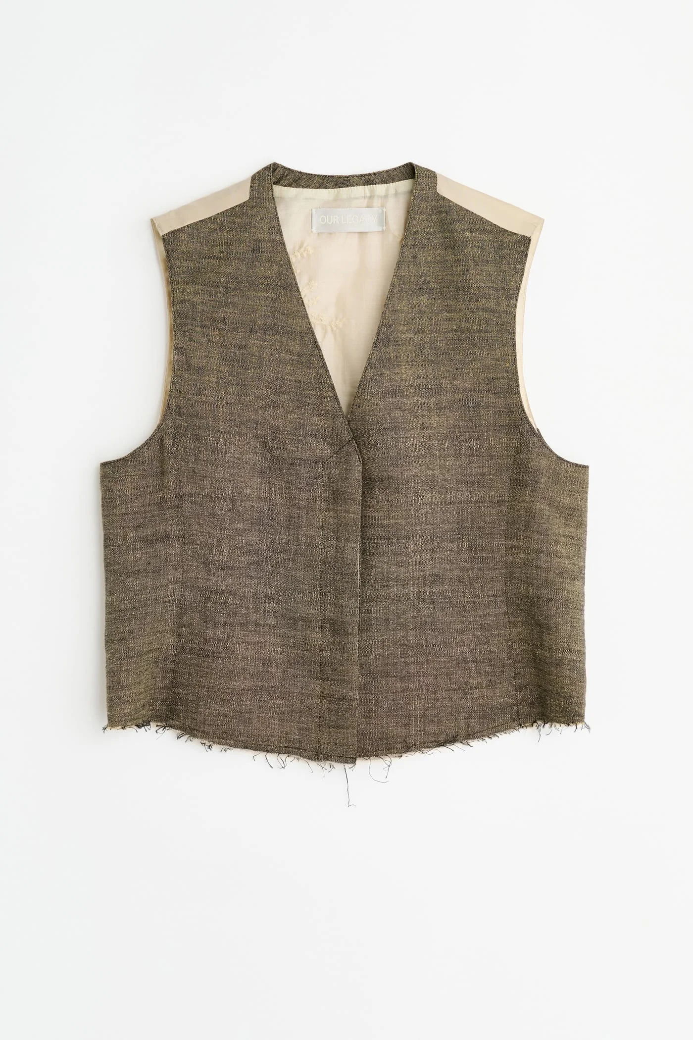 Base Waistcoat Deep Husk Soft Grain Weave - 1