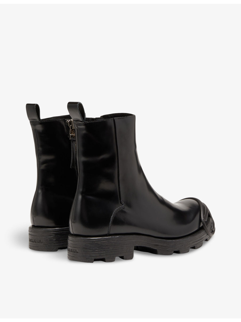 D-Hammer Bt Zip D toe-guard leather chelsea boots - 4