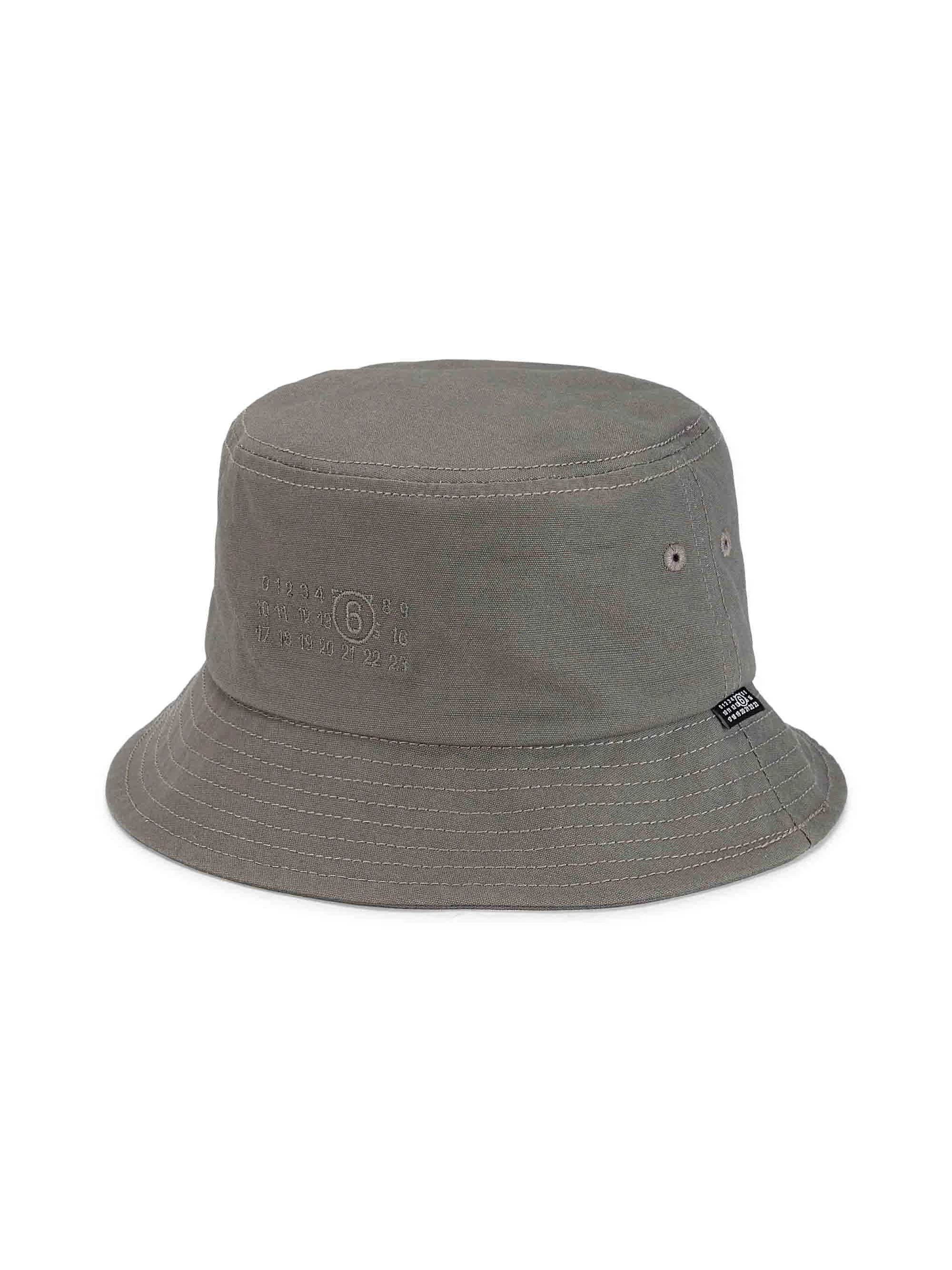 Men's Logo Cotton Canvas Bucket Hat - Grey Blue - 1