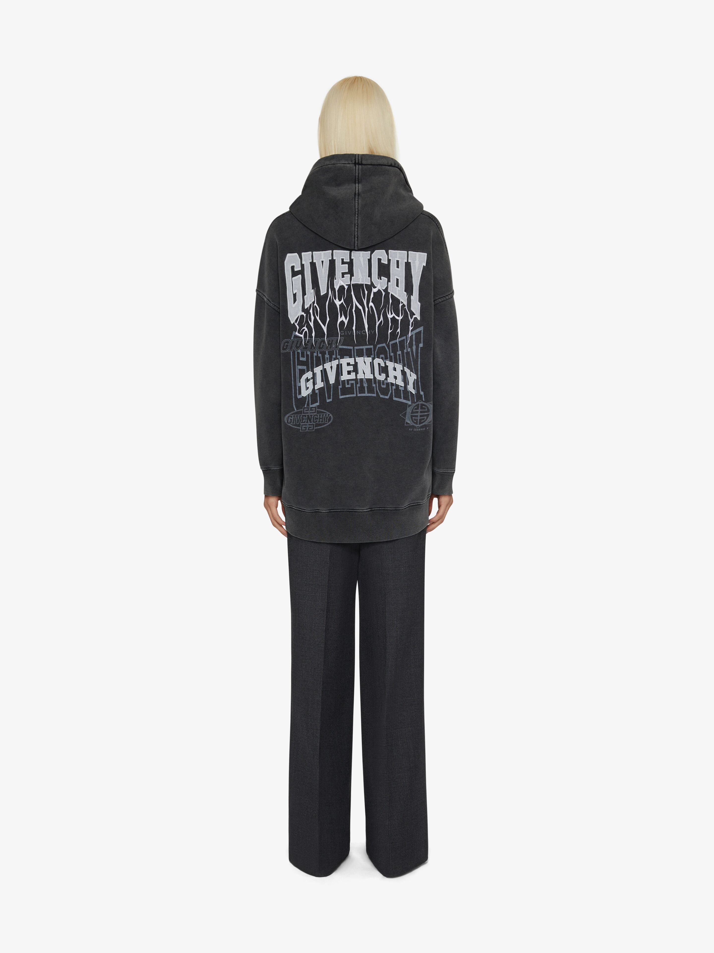 OVERSIZED HOODIE IN EMBROIDERED JERSEY - 4