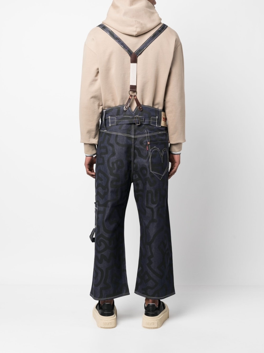 straight-leg abstract-print trousers - 4
