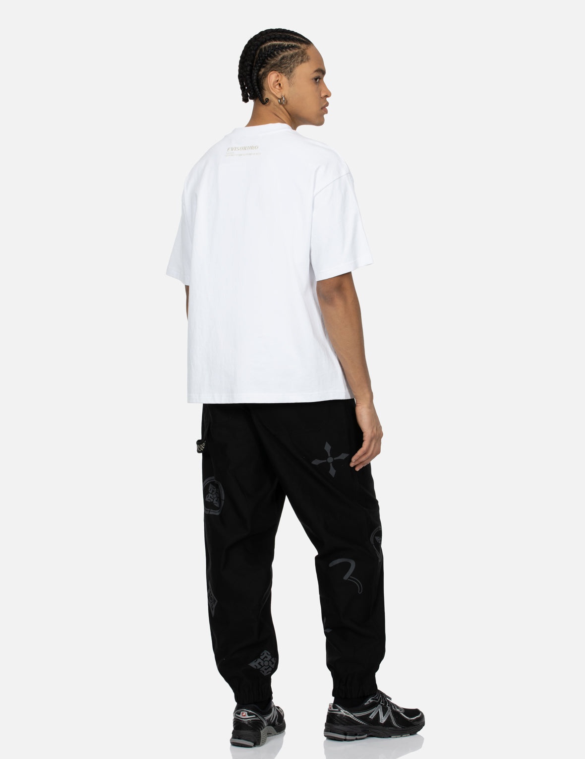 Paisley Check Insert Seagull Loose Fit T-shirt - 4