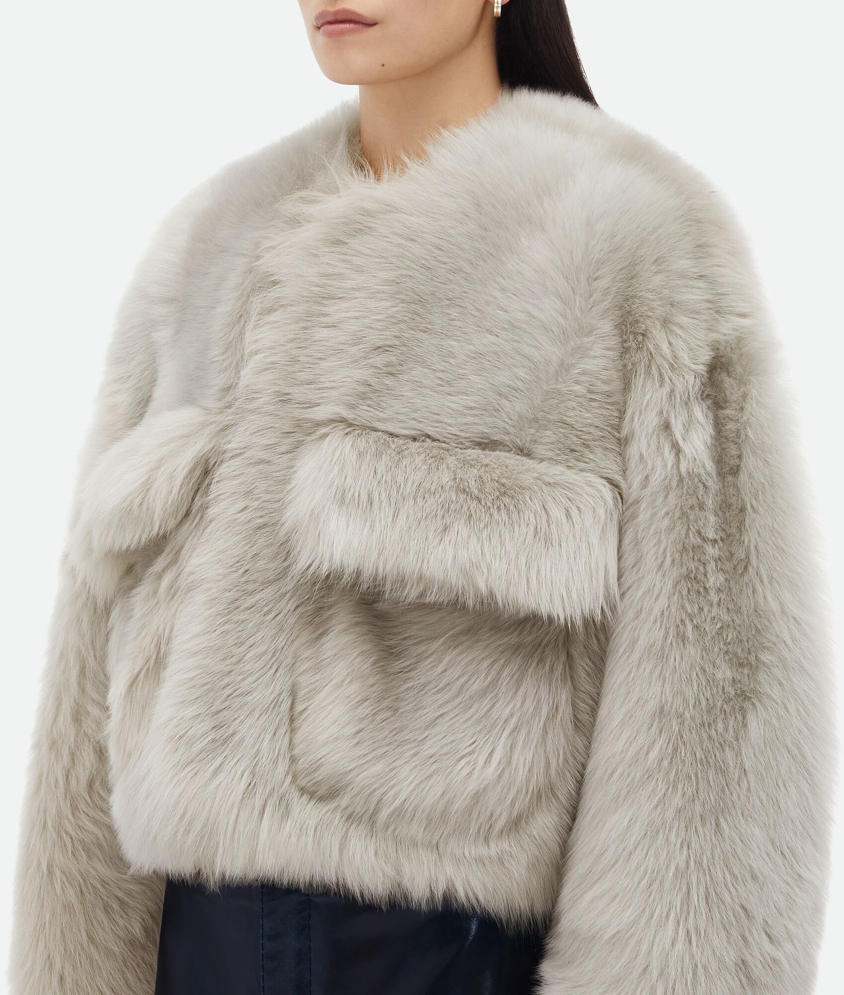 Toscana Shearling Cropped Blouson - 4
