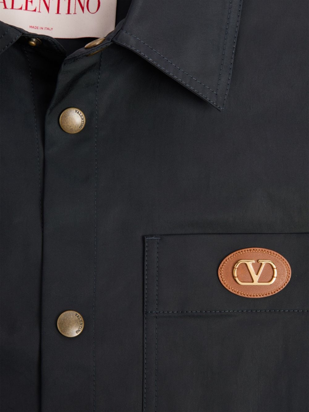 VLogo Signature-patch shirt jacket - 6