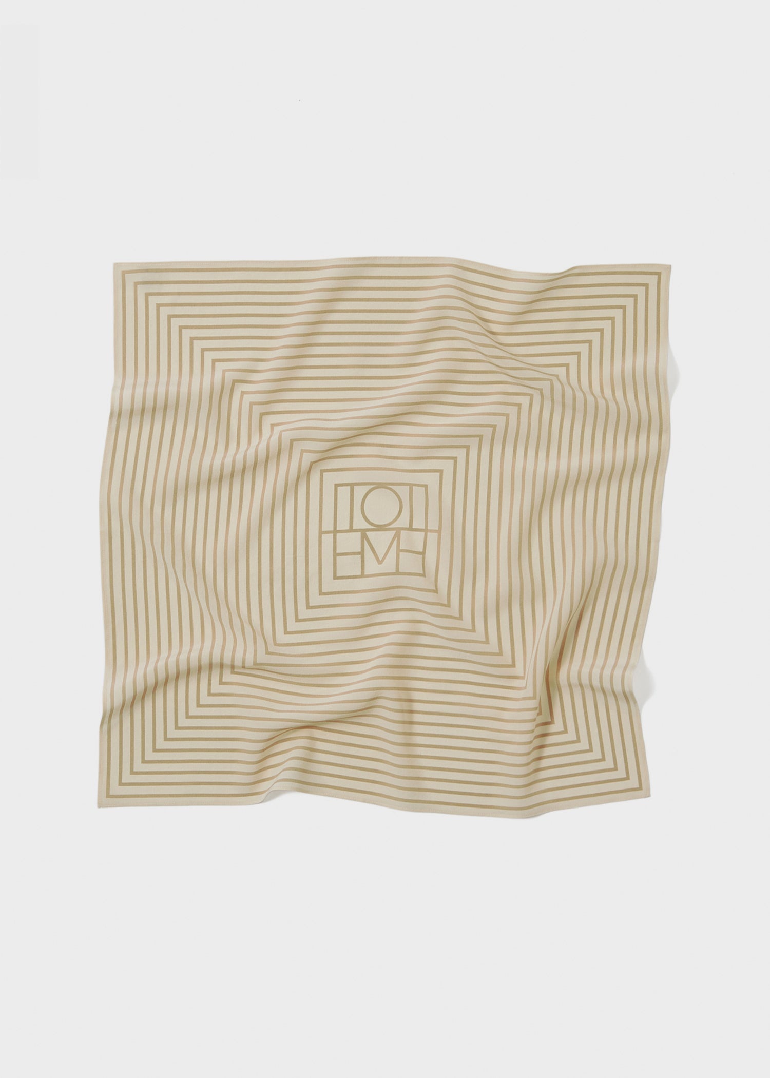 Signature monogram silk scarf peanut butter - 3