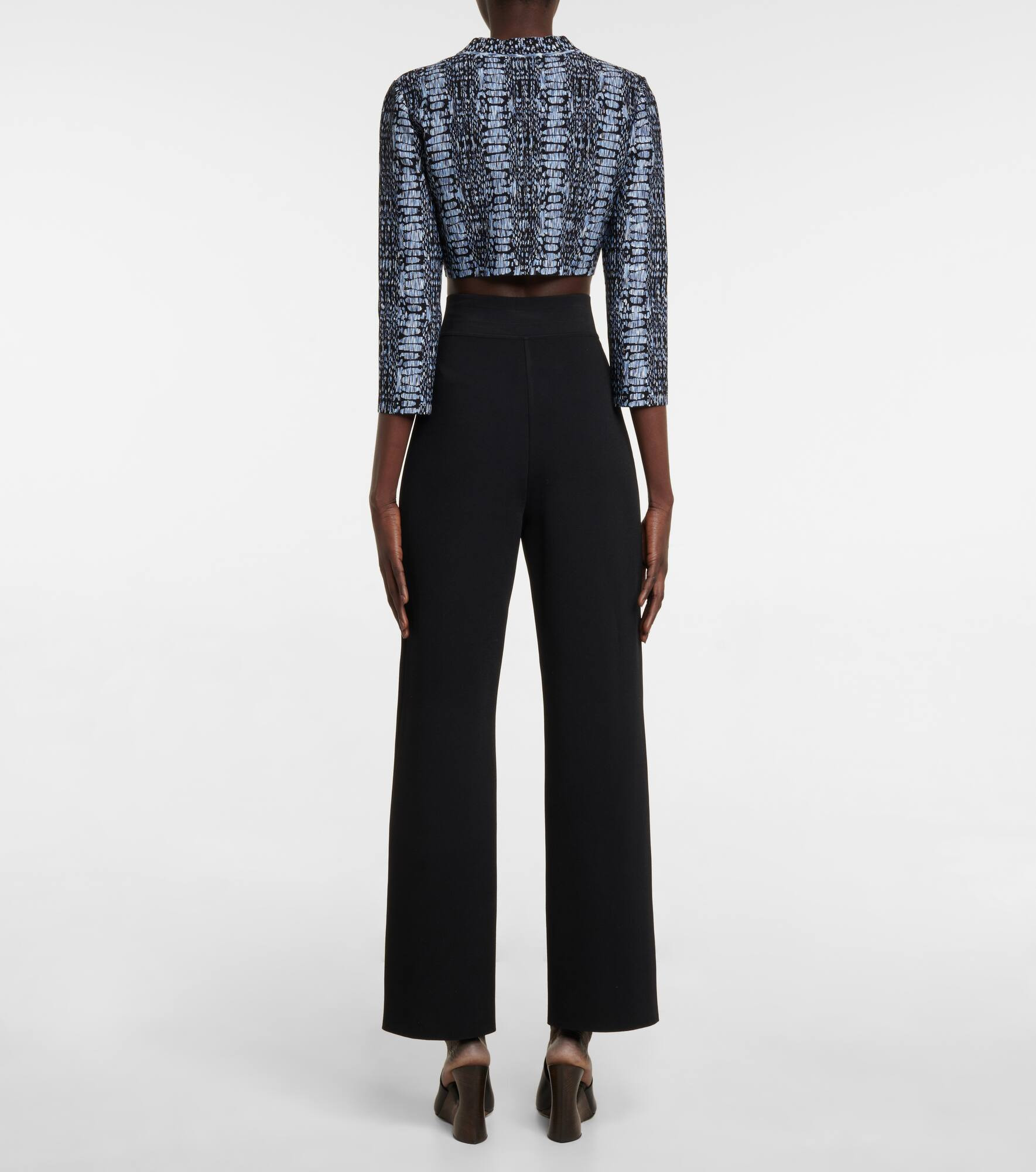 Jacquard cropped cardigan - 3