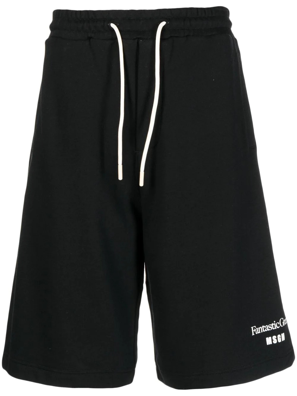 logo print track shorts - 1