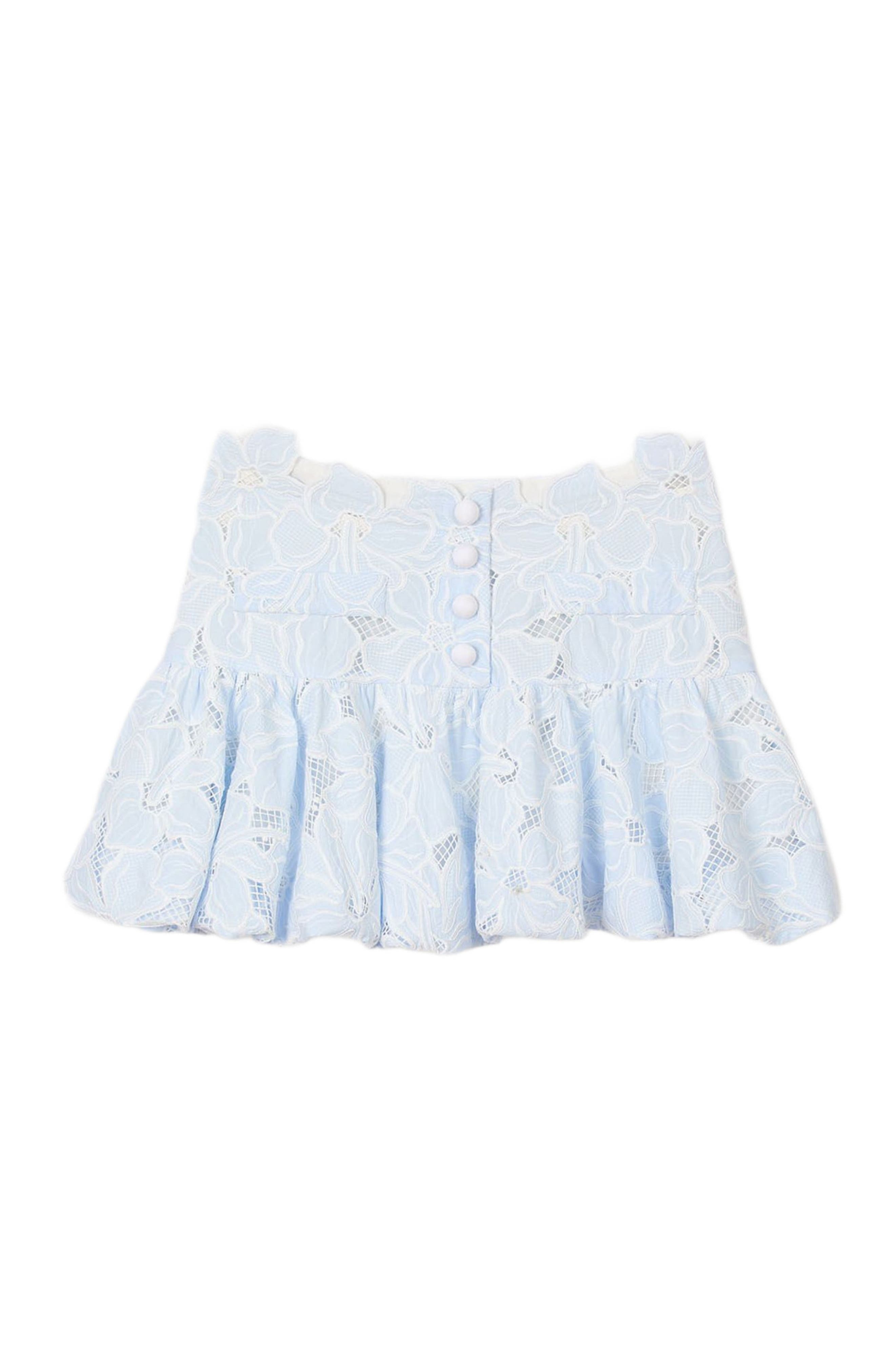 SANDRO Short guipure skirt in Sky Blue at Nordstrom - 5