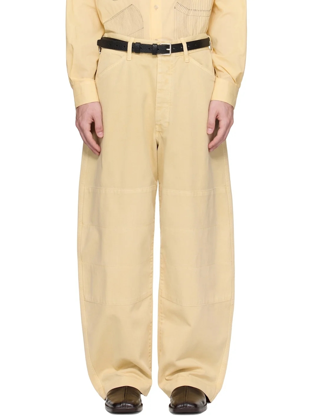 Beige Big Work Jeans - 1