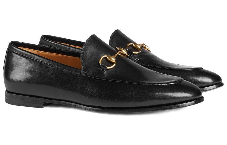 (WMNS) Gucci Jordaan Leather Loafers Black 404069-BLM00-1000 - 3