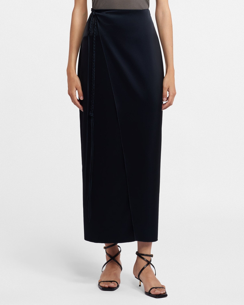 Slip Satin Wrap Skirt 1