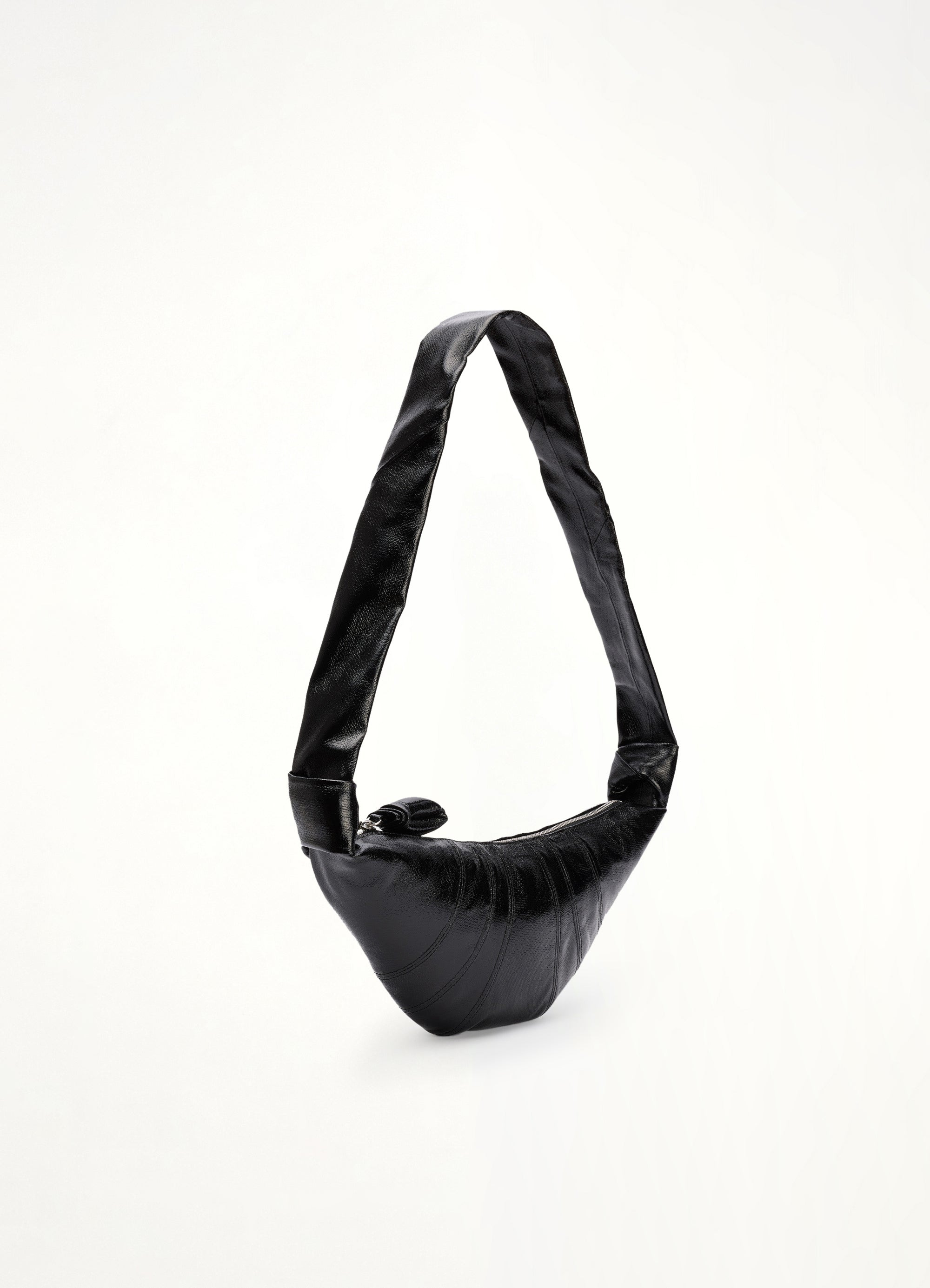 Small Croissant Bag in Black - 2