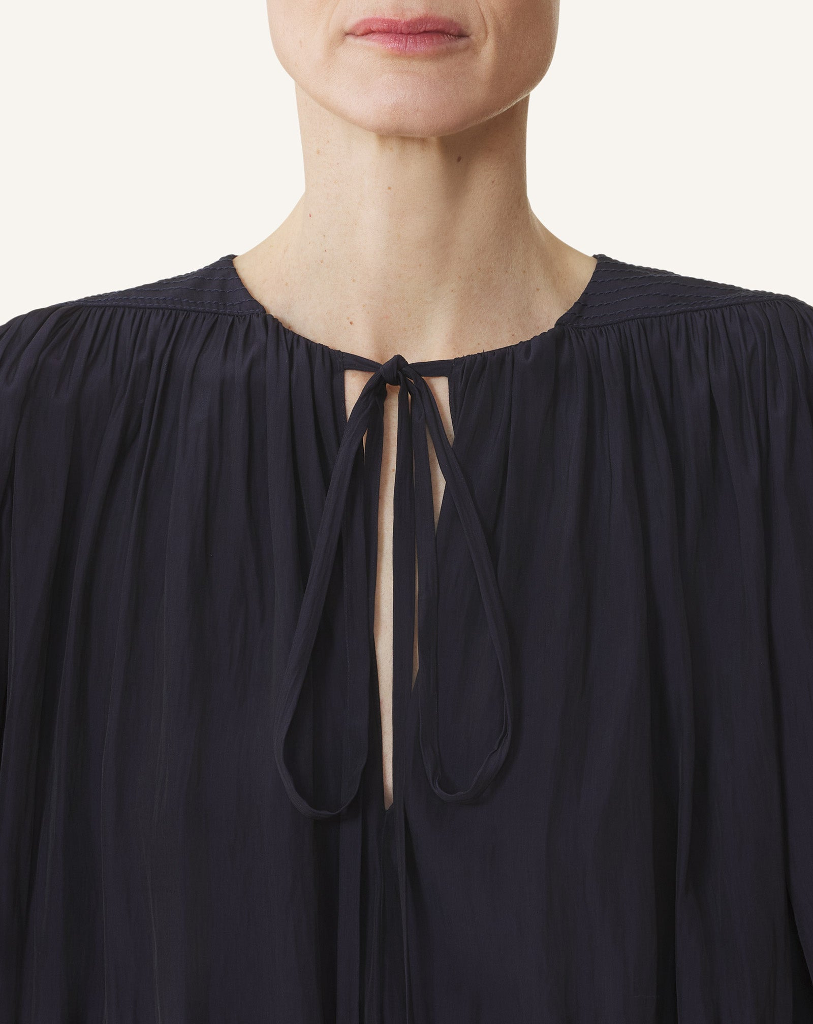 PUFF-SLEEVE DRESS - 5