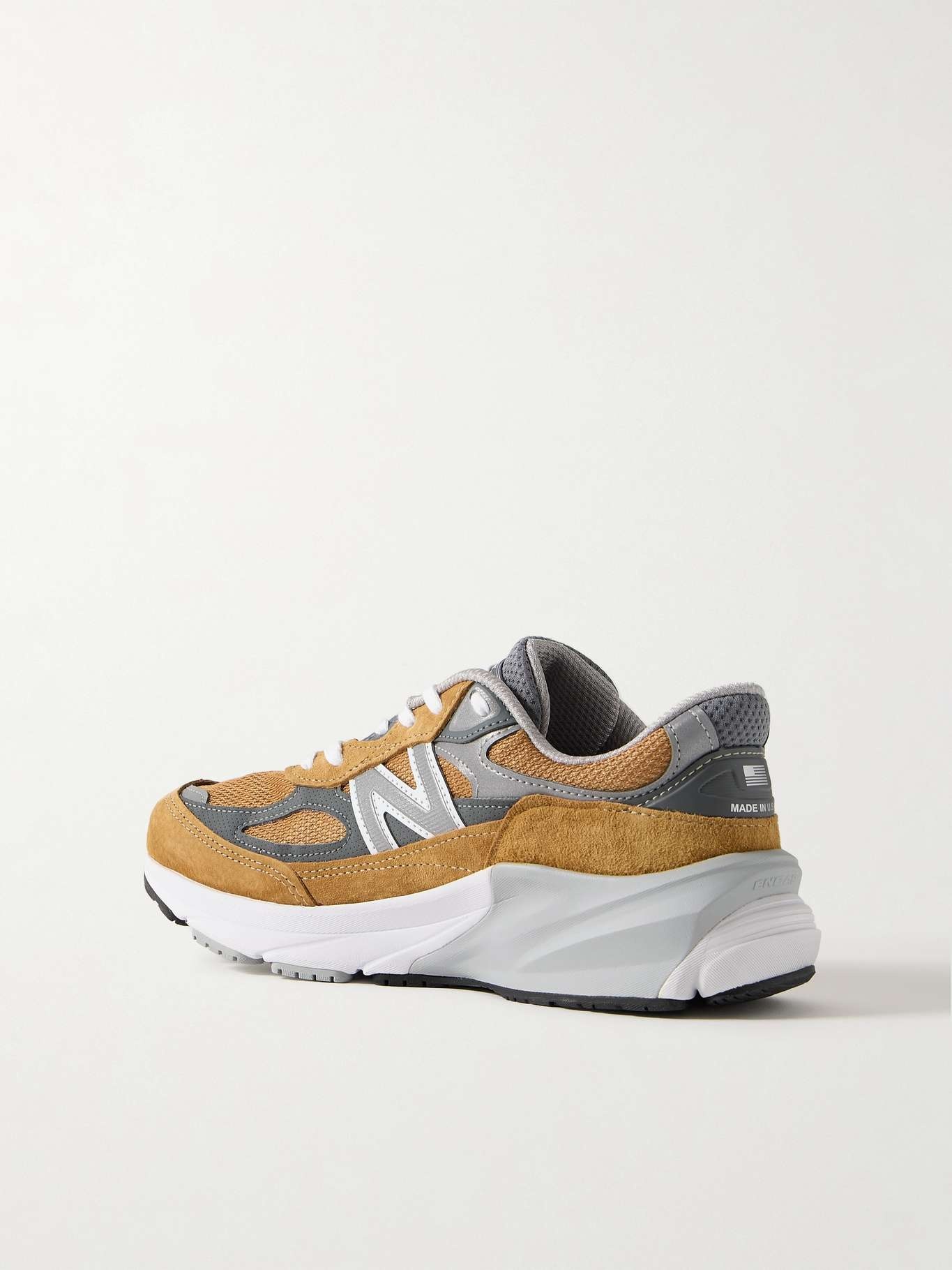 990V6 suede, leather and mesh sneakers - 3