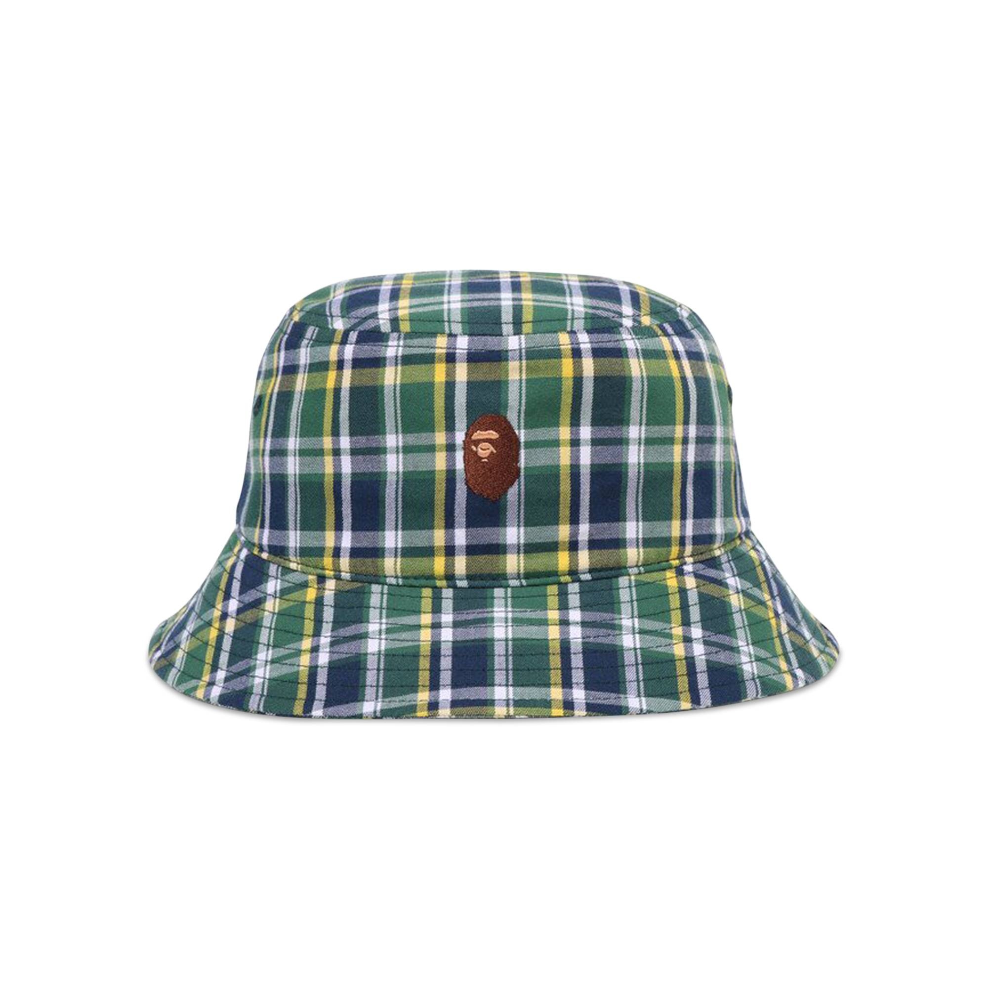 BAPE Mini Check Bucket Hat 'Green' - 1