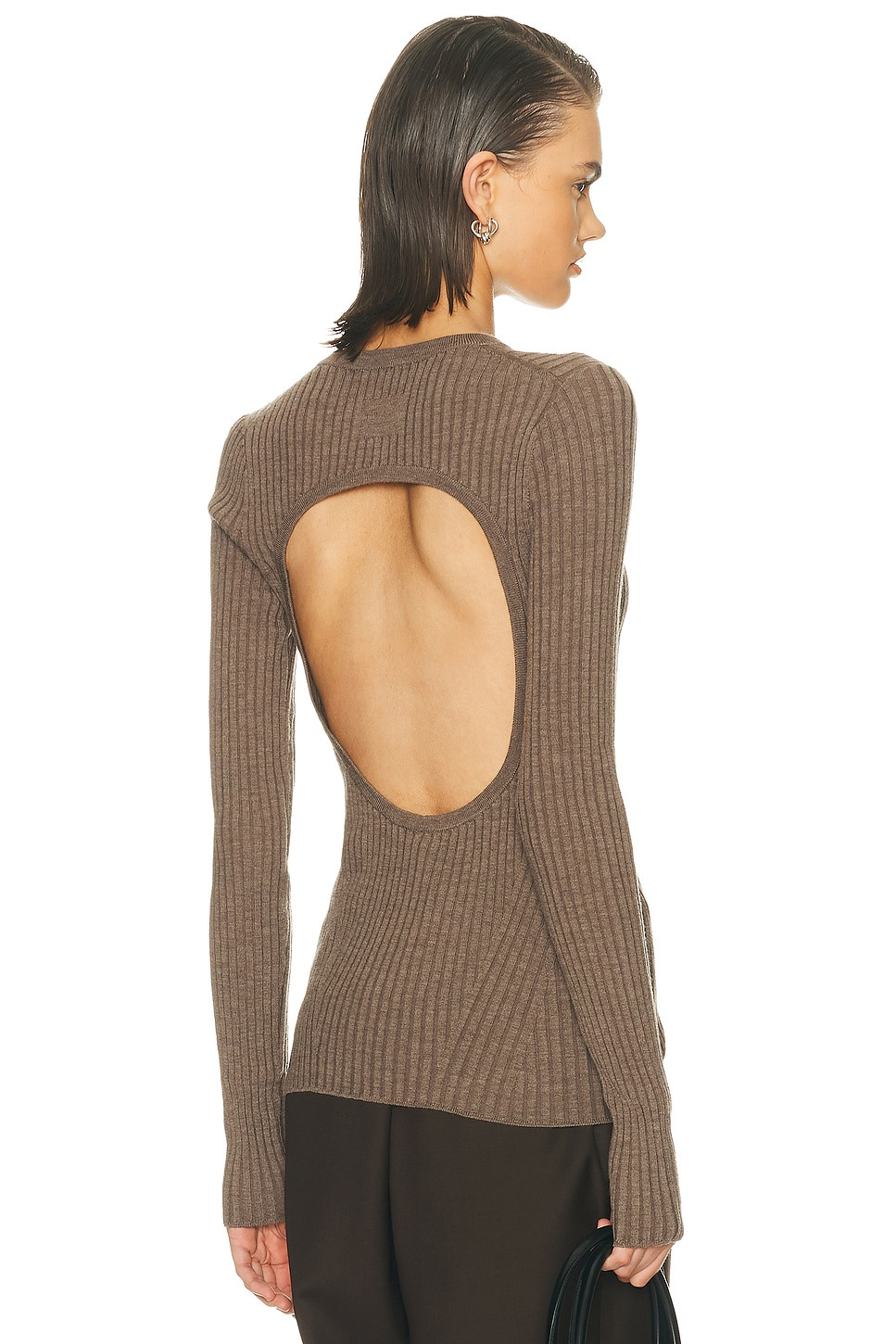Open Back Ribbed Top - 2