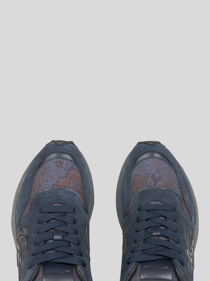 PAISLEY AND SUEDE RUNNING SNEAKERS - 2