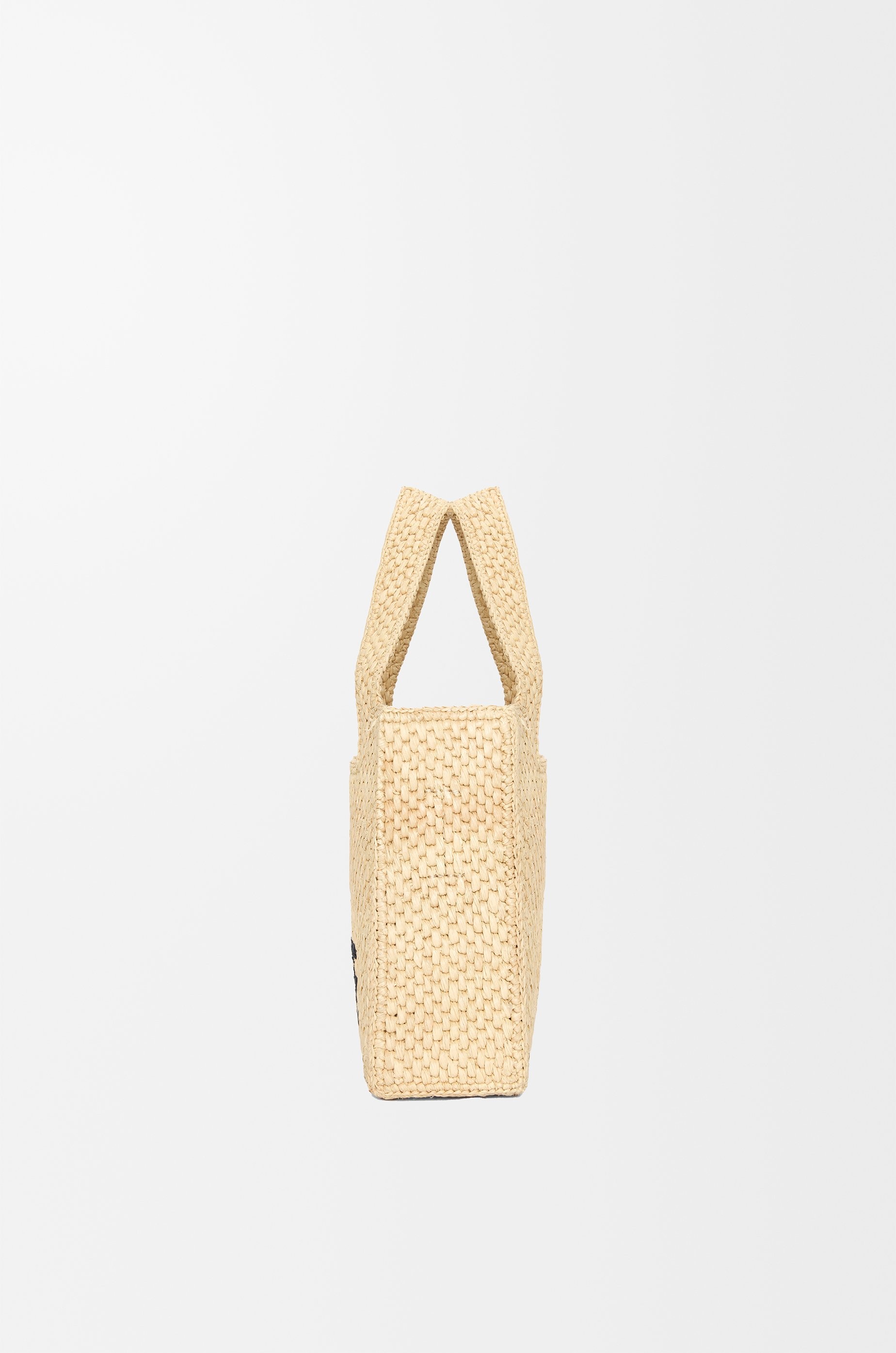 Mini LOEWE Font tote in raffia - 5