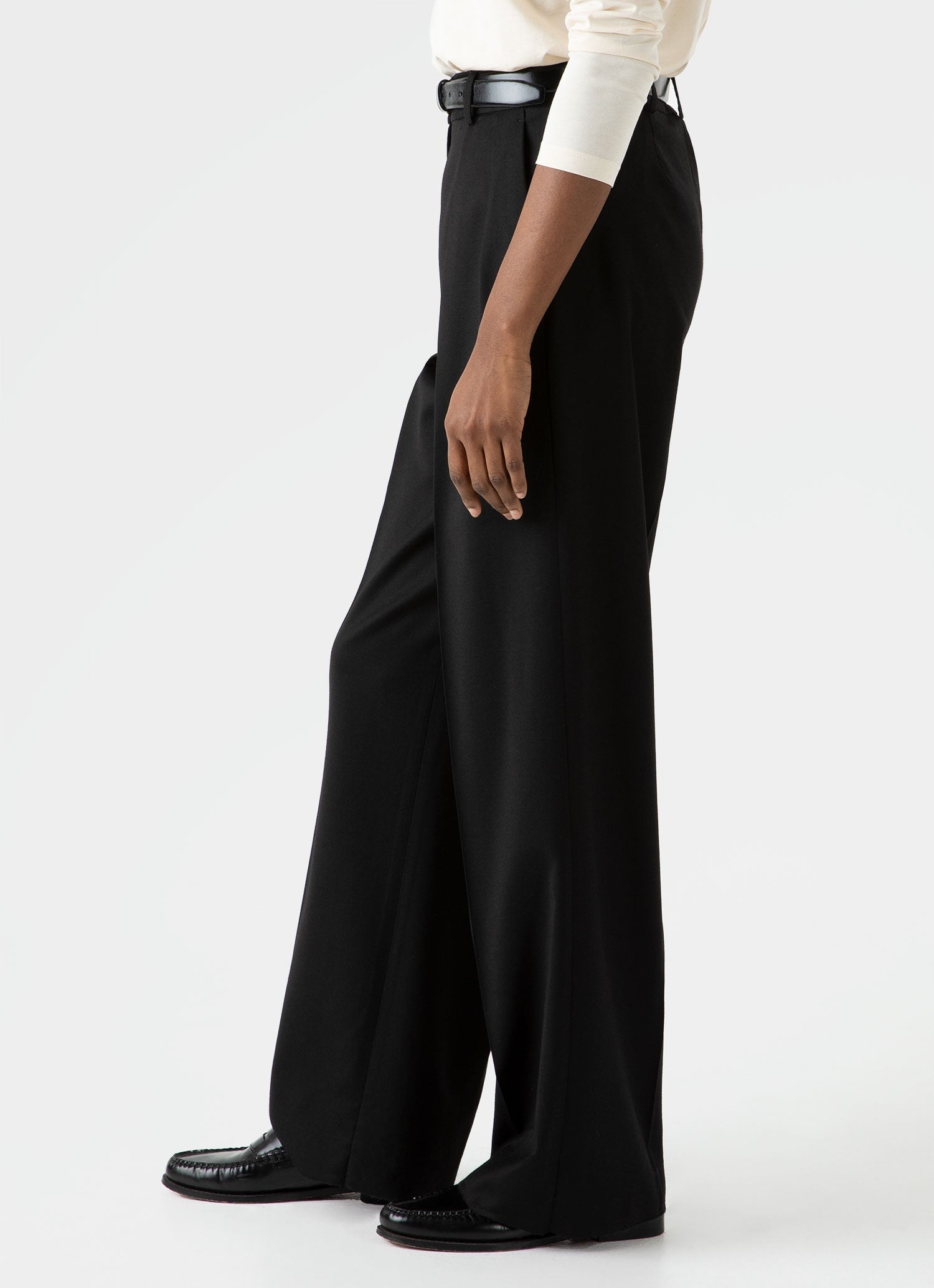 Pleated Wool Trouser - 3