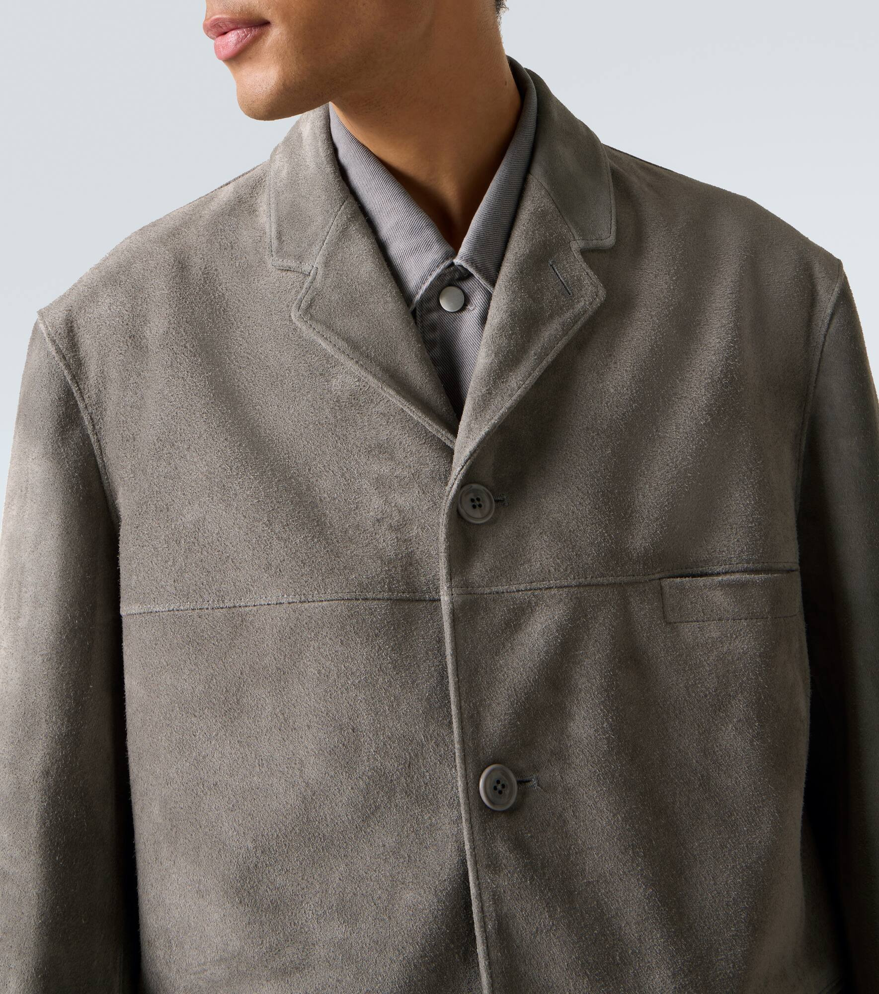 Suede blazer - 7
