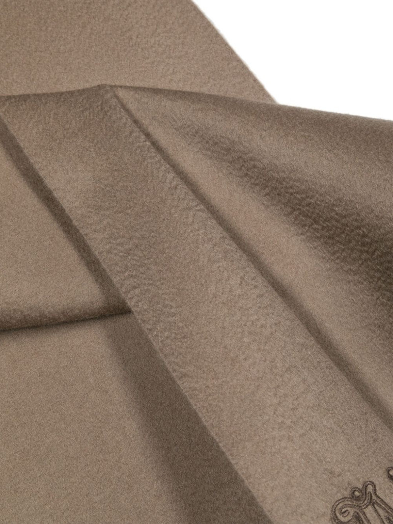 Max Mara logo-embroidered cashmere scarf outlook