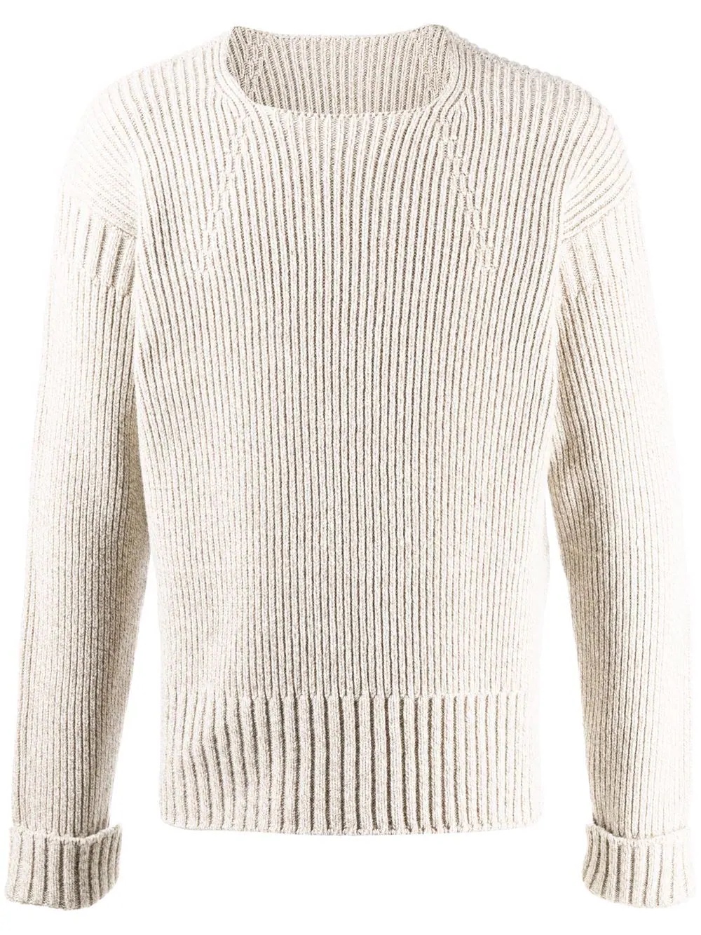 crew-neck rib-knit  jumper - 1