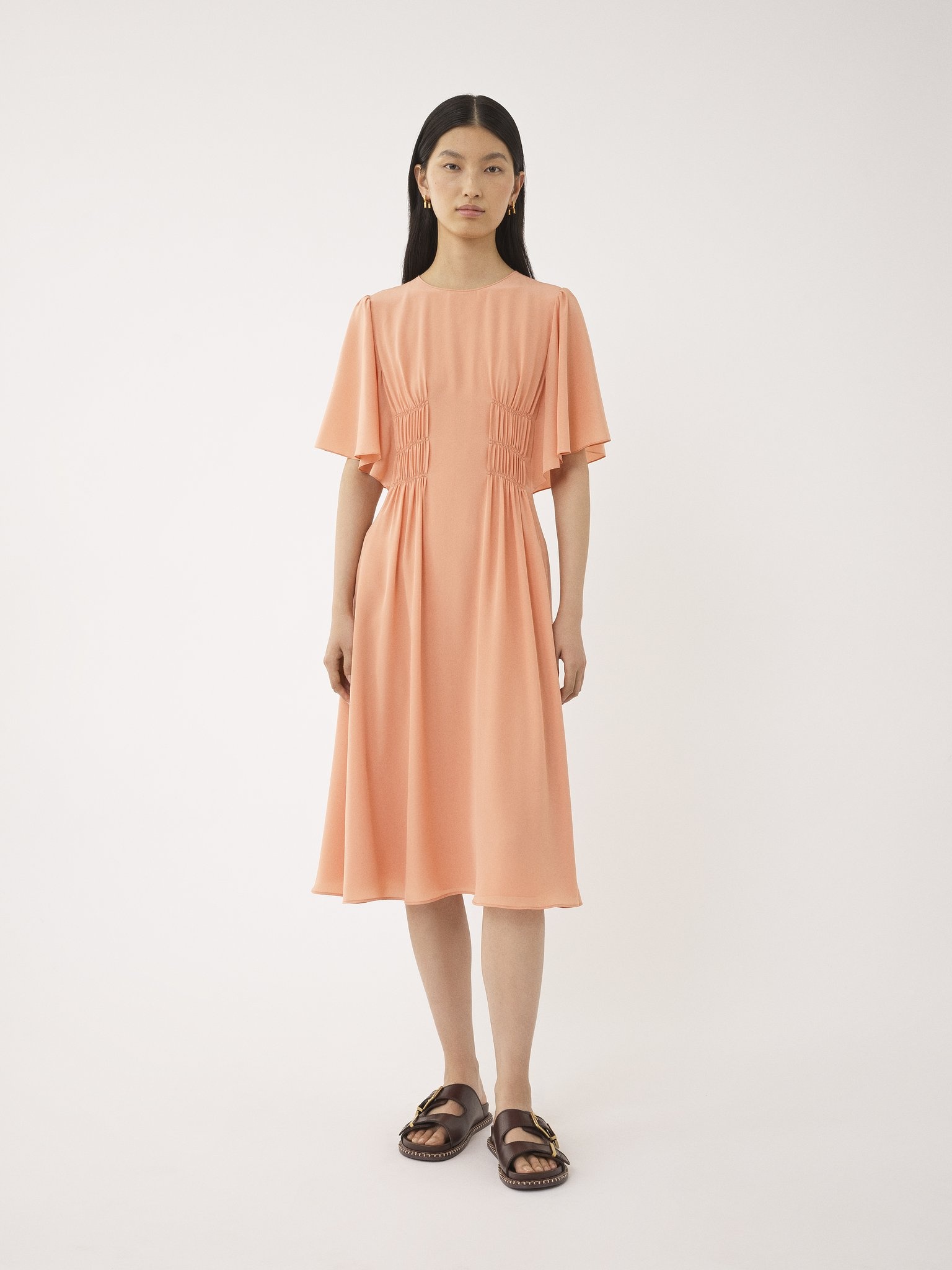 WING-SLEEVE FLARE DRESS - 3