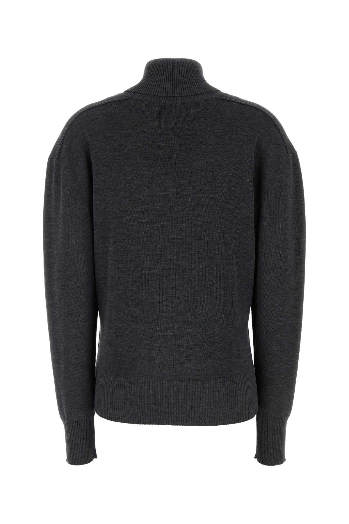 Burberry Women Dark Grey Wool Sweater - 2