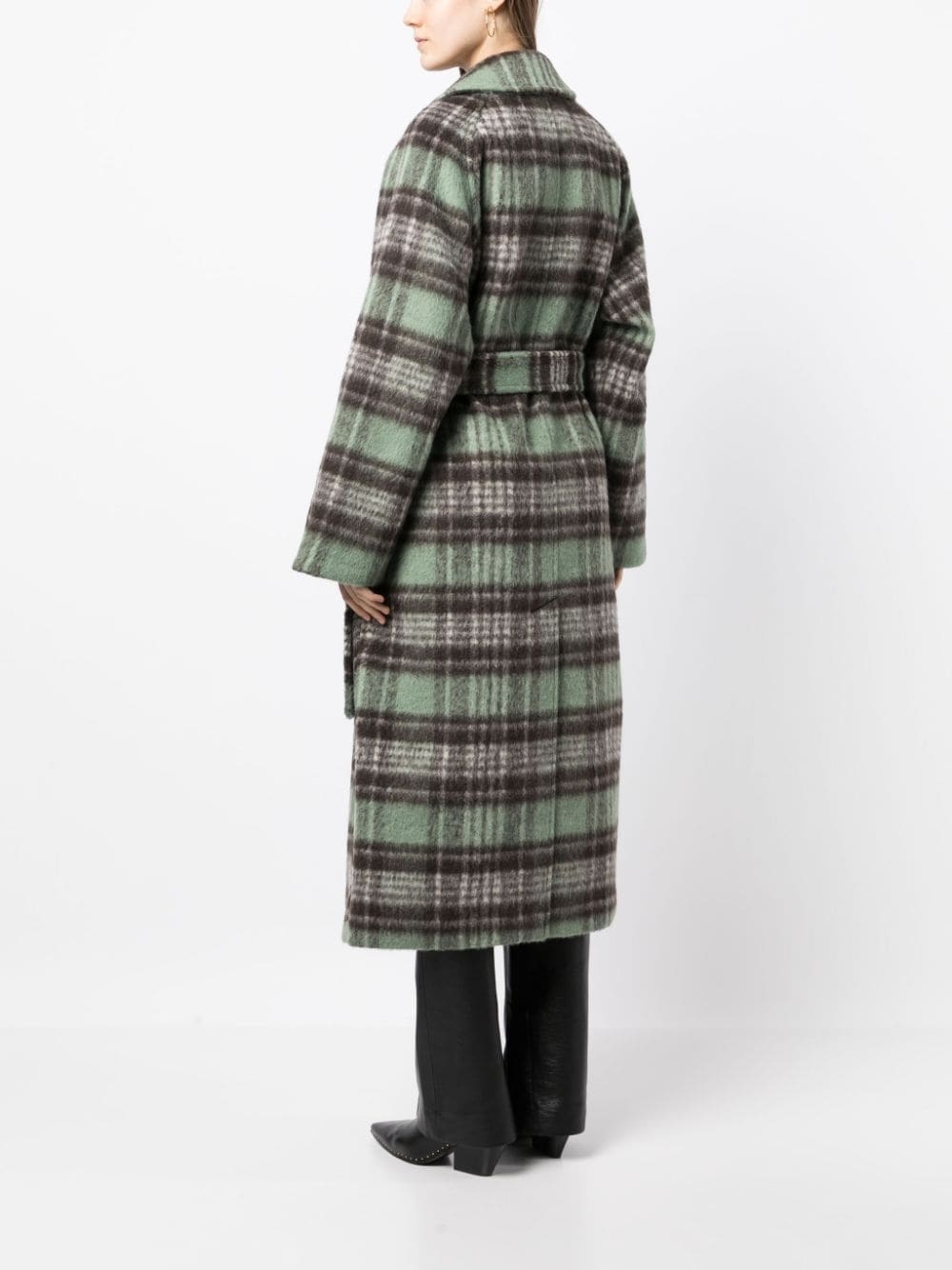 Ensleye check-pattern coat - 4