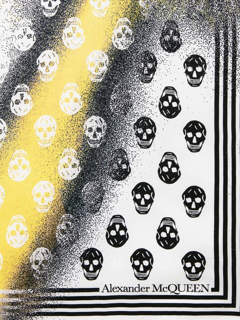 Women's Mushroom Spore Biker Foulard in Lemon/white - 3