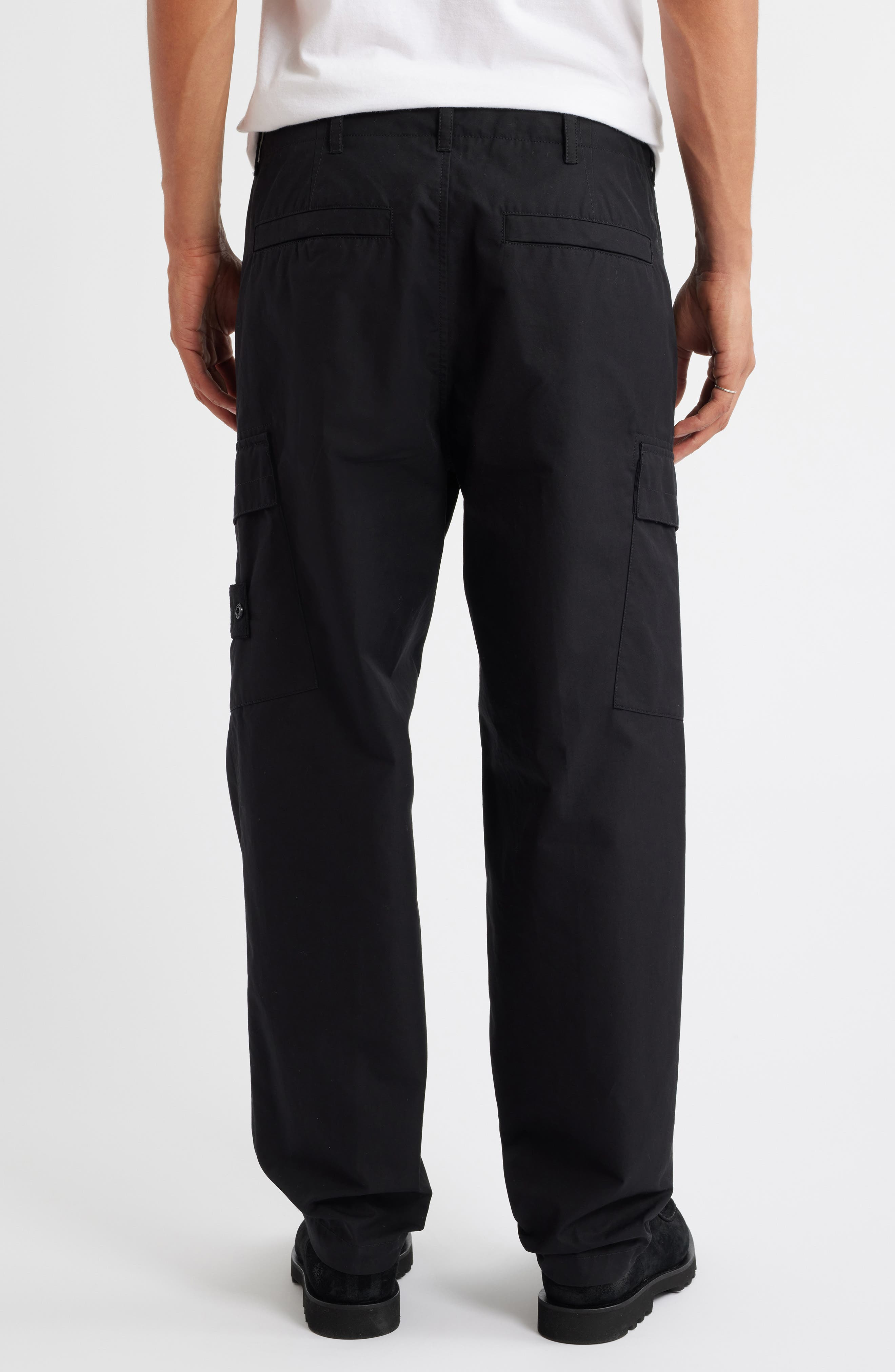 Stone Island Ghost Cotton Cargo Pants in V0029 Black at Nordstrom - 2