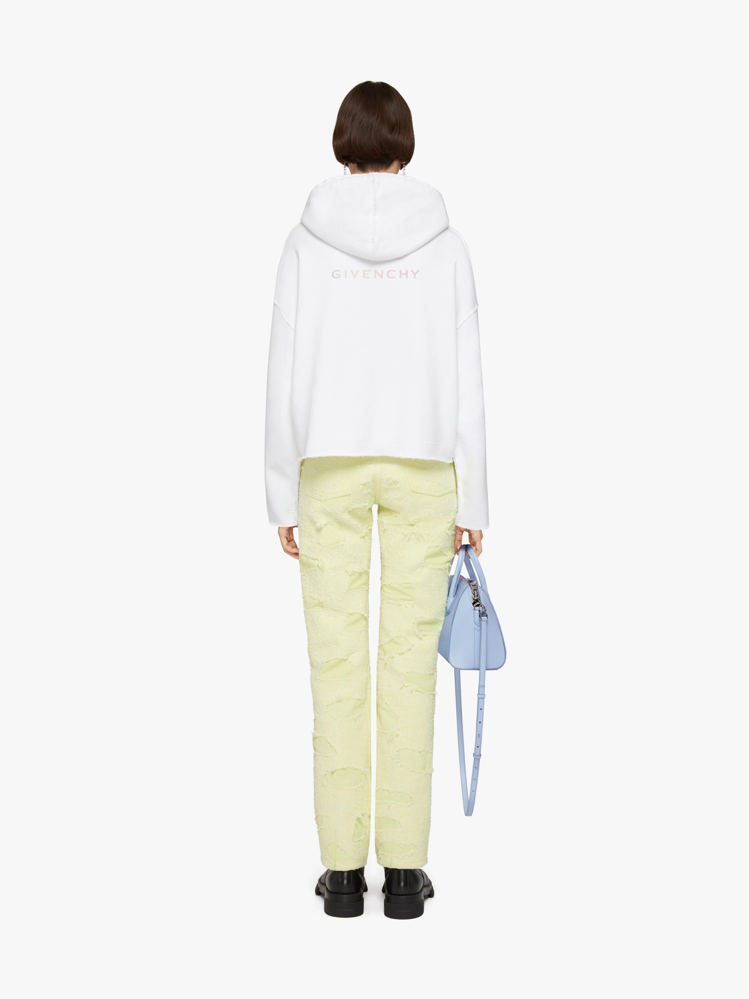 OVERSIZED HOODIE IN PRINTED FELPA - 4
