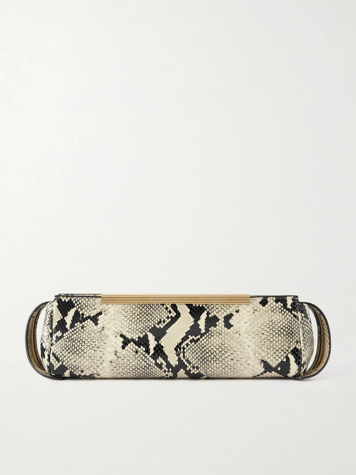 Donna Snake-effect Leather Clutch - 1