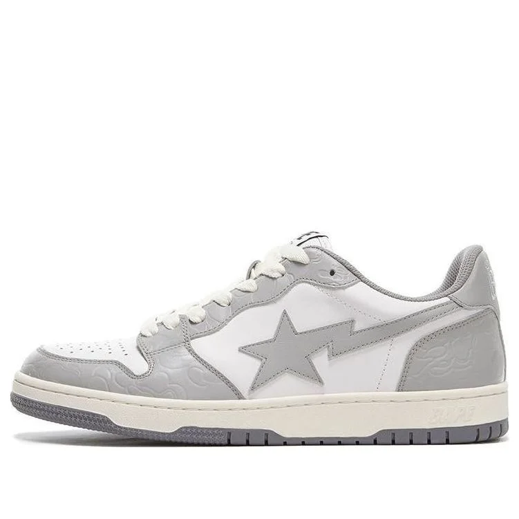 A Bathing Ape Court Sta Low 'White Gray' 1G70-191-033 - 1