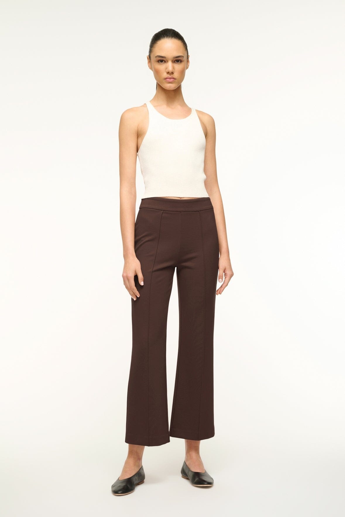 STAUD KNACK PANT DARK CHOCOLATE - 2