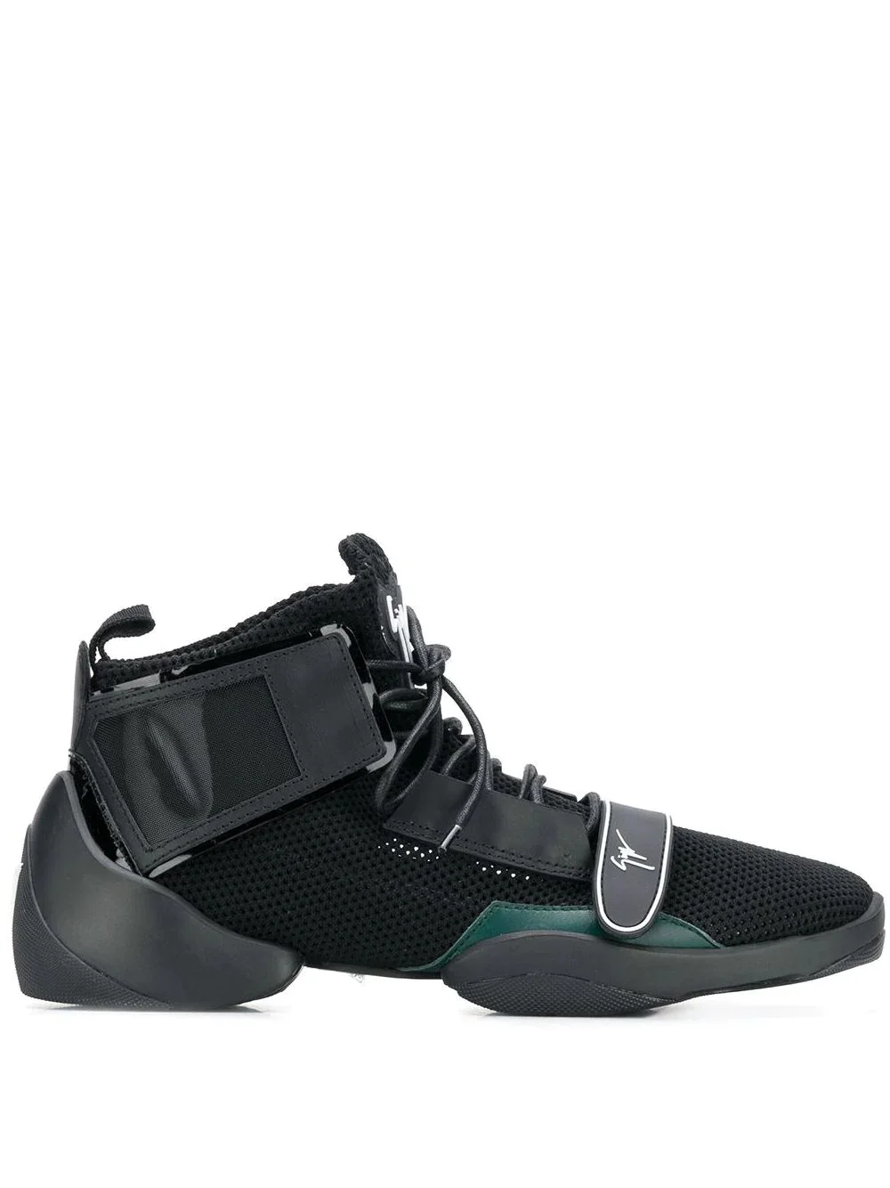 split sole logo strap sneakers - 1
