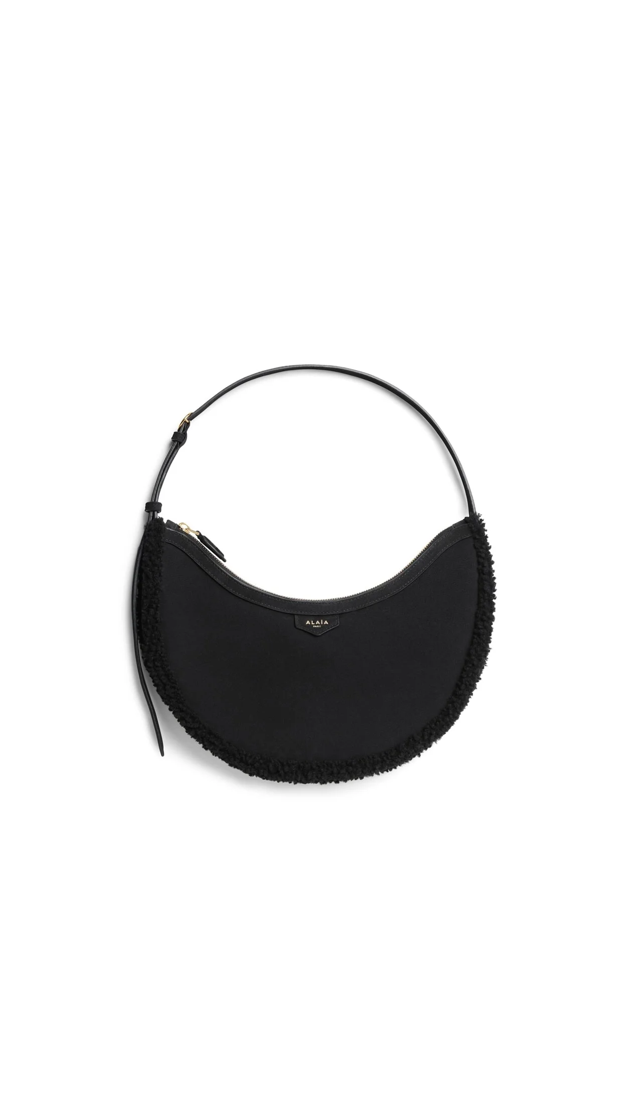 ONE PIECE DEMI LUNE BAG IN MERINO SHEARLING - 1